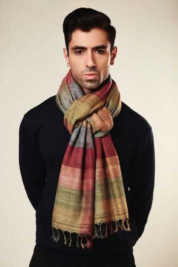 Aeshaane Stripe Woven Scarf 