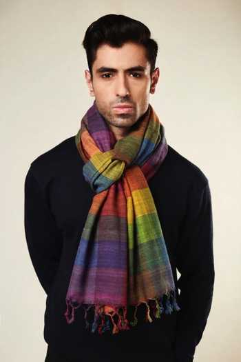 Aeshaane Handwoven Textured Scarf 