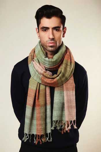 Aeshaane Colorblock Woven Scarf