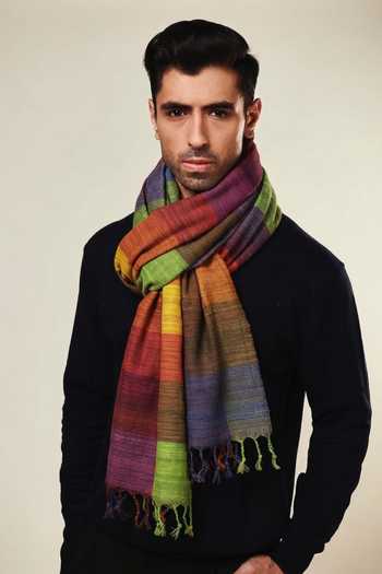 Aeshaane Stripe Woven Scarf