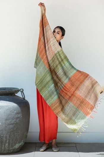 Aeshaane Horizontal Stripe Pattern Scarf