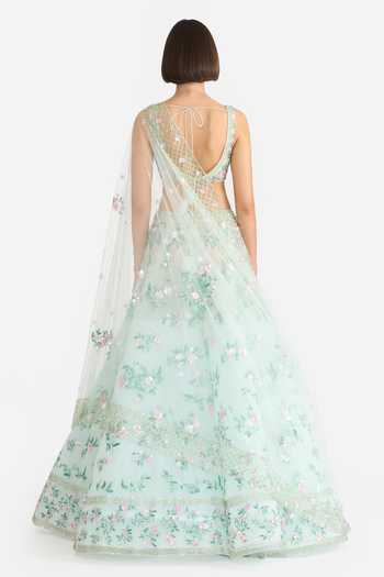 Gauri & Nainika Verdant Garden Embroidered Lehenga Set 