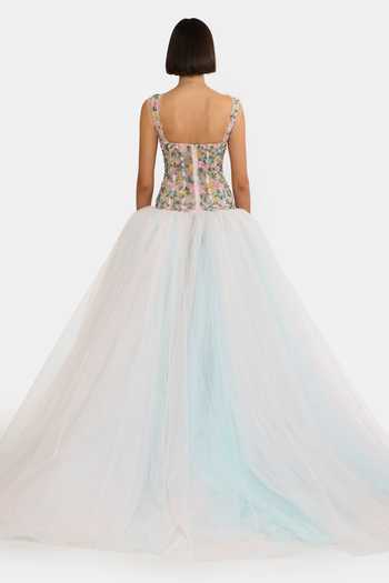 Gauri & Nainika Embellished Drop Waisted Gown 
