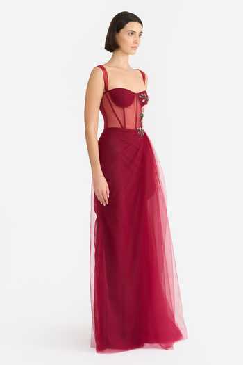 Gauri & Nainika Corseted Saree Draped Gown 