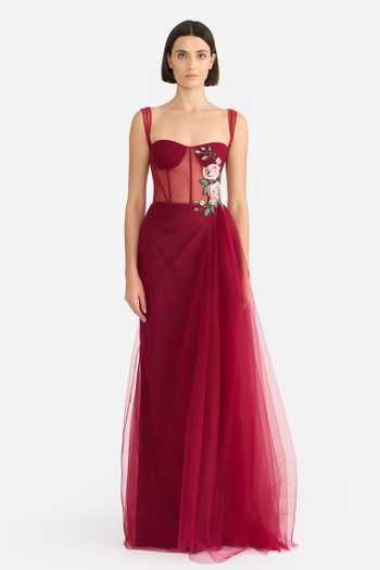 Gauri & Nainika Corseted Saree Draped Gown 