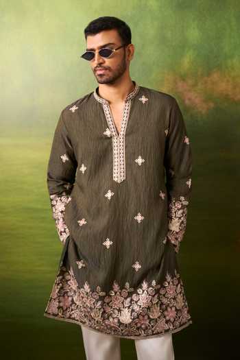 Arihant Rai Sinha Florette Woven Kurta Set 