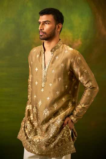 Arihant Rai Sinha Geometric Woven Kurta Set 