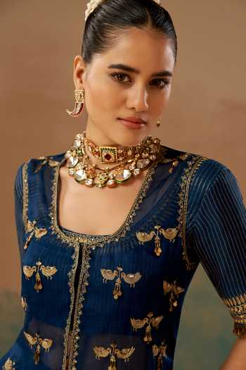 Aditi Somani Embroidered Jacket Sharara Set 