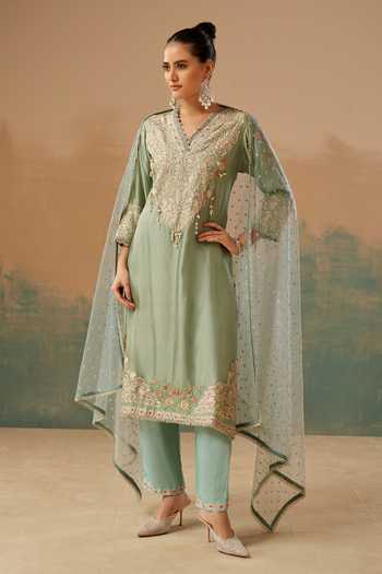 Aditi Somani Silk Embroidered Kurta Set