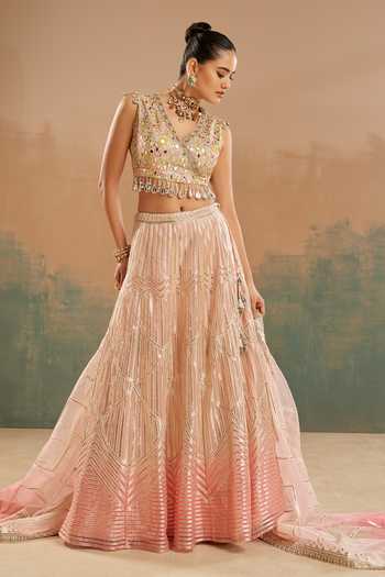 Aditi Somani Mirror Work Blouse Lehenga Set 