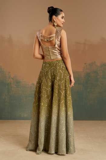 Aditi Somani Embroidered Corset & Sharara Set 
