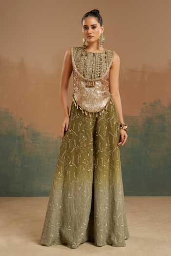 Aditi Somani Embroidered Corset & Sharara Set 