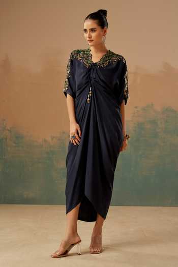 Aditi Somani Neckline Embroidered Dress 