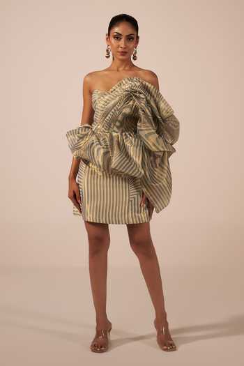 Jyoti Sachdev Iyer Draped Ruffle Dress