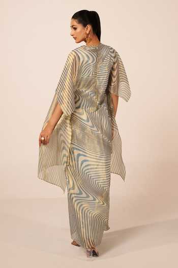 Jyoti Sachdev Iyer Illusion Print Kaftan 
