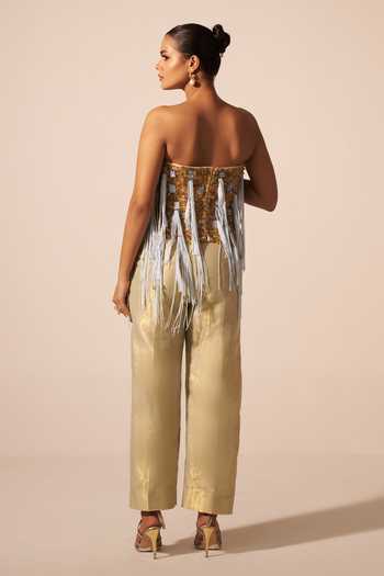 Jyoti Sachdev Iyer Embroidered Corset & Skirt Set