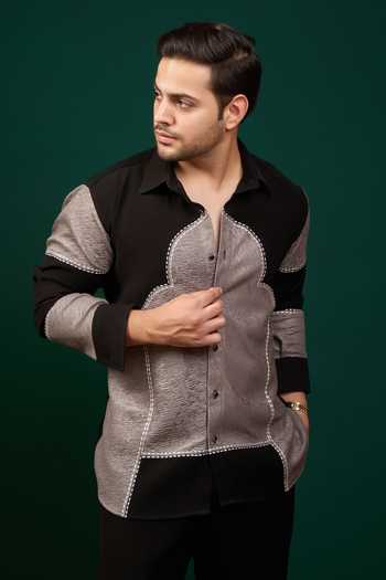 Menero Thread Embroidered Shirt 