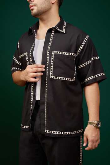 Buy Menero Black Linen, Cotton Embroidered Shirt And Pant Set Online at Aza Fashions Buy_Menero_Black Linen, Cotton Embroidered Shirt And Pant Set _Online_at_Aza_Fashions