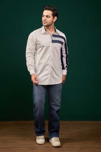 Menero White Cotton Pure Shirt Online at Aza Fashions Menero_White Cotton Pure Shirt _Online_at_Aza_Fashions