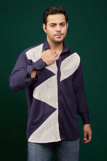 Menero Pintuck Panelled Shirt 