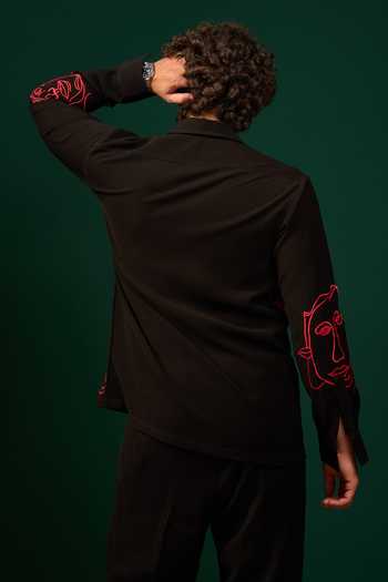 Menero Embroidered Shirt & Pant Set 