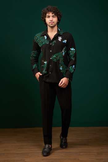 Menero 3D Thread Embroidered Shirt 