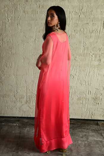 Shorshe Clothing Neckline Embroidered Kaftan & Pant Set 