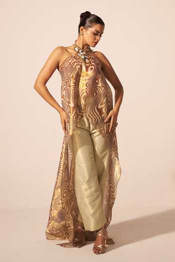 Jyoti Sachdev Iyer Asymmetric Hem Dress & Pant Set