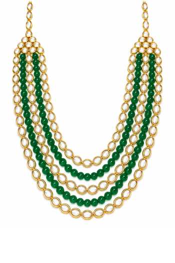 Vivinia By Vidhi Mehra Beaded Kundan Layered Mala 
