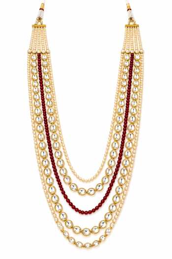 Vivinia By Vidhi Mehra Kundan & Pearl Layered Necklace 
