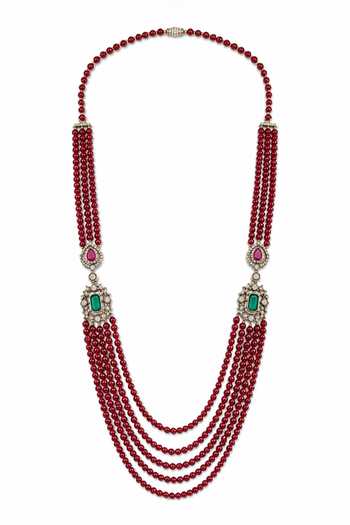 Vivinia By Vidhi Mehra Multi-Layered Beaded Kundan Mala 