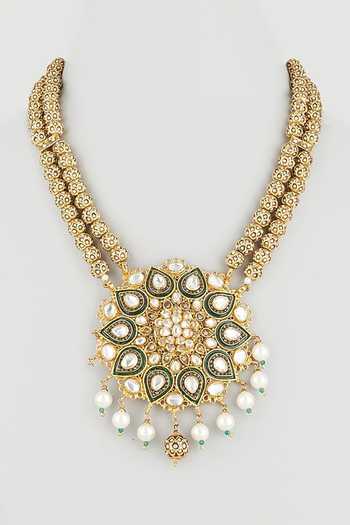 Vivinia By Vidhi Mehra Kundan Floral Pendant Necklace 