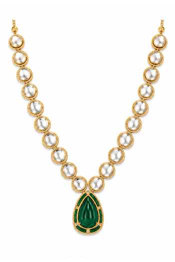 Vivinia By Vidhi Mehra Kundan Drop Pendant Necklace 