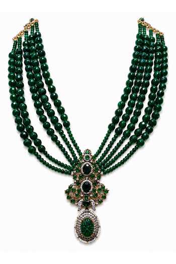 Vivinia By Vidhi Mehra Multi-Layered Beaded Pendant Necklace 