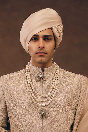 Vivinia By Vidhi Mehra Three-Layered Pearl Kundan Mala 