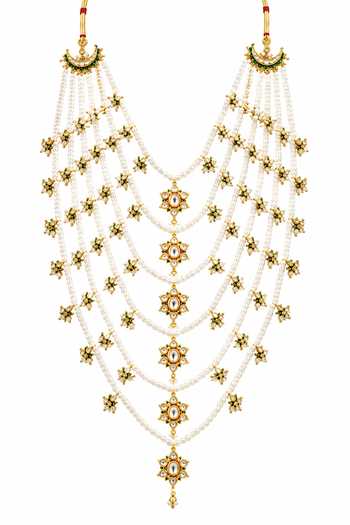 Vivinia By Vidhi Mehra Layered Pearl Kundan Mala 
