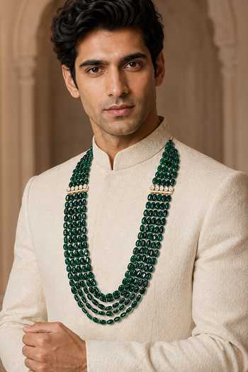 Vivinia By Vidhi Mehra Multi-Strand Beaded Kundan Mala 