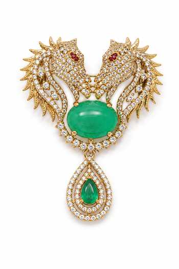 Vivinia By Vidhi Mehra Zircon Horse Motif Brooch 