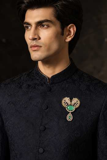 Vivinia By Vidhi Mehra Zircon Horse Motif Brooch 