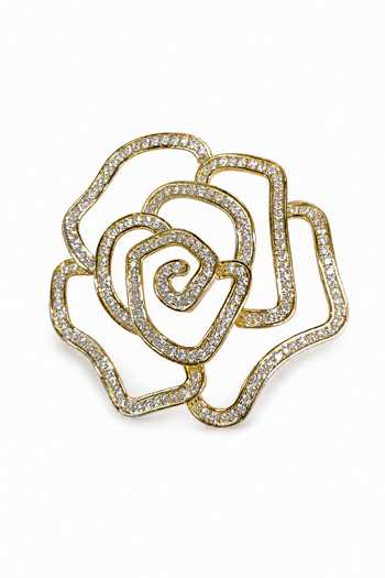 Vivinia By Vidhi Mehra Zircon Floral Brooch 
