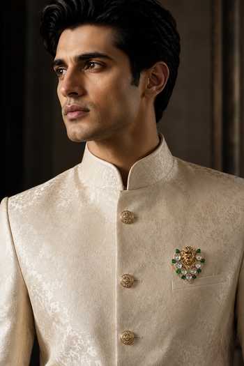 Vivinia By Vidhi Mehra Stone Lion Motif Brooch