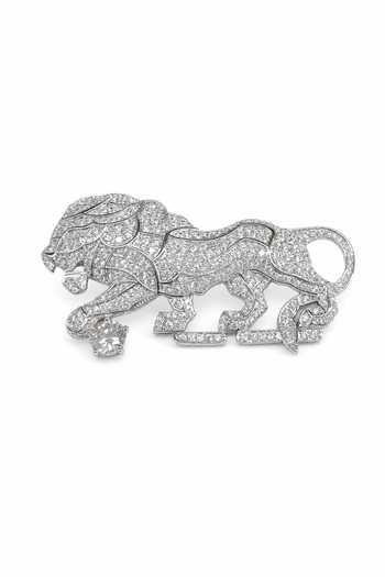 Vivinia By Vidhi Mehra Lion Motif Zircon Brooch