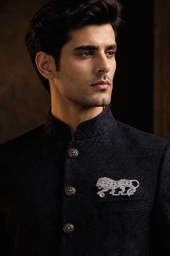 Vivinia By Vidhi Mehra Lion Motif Zircon Brooch