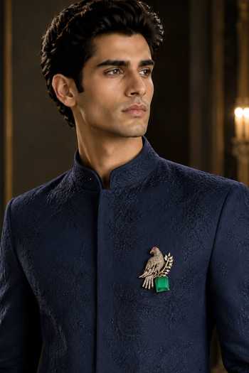 Vivinia By Vidhi Mehra Zircon Eagle Motif Brooch