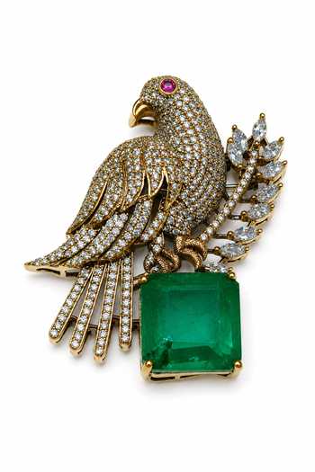 Vivinia By Vidhi Mehra Zircon Eagle Motif Brooch