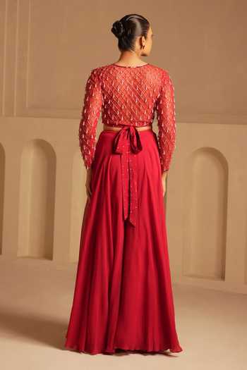 Kiran Kalsi Hand Embroidered Top & Pant Set 