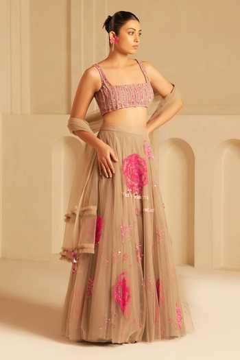 Kiran Kalsi Hand Embroidered Lehenga Set 