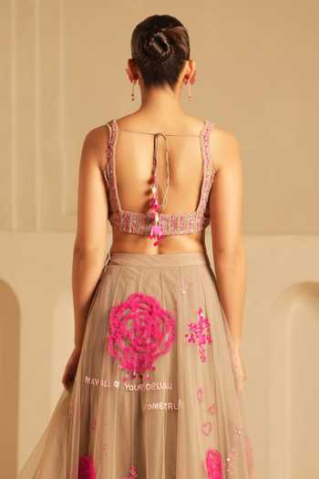 Kiran Kalsi Hand Embroidered Lehenga Set 