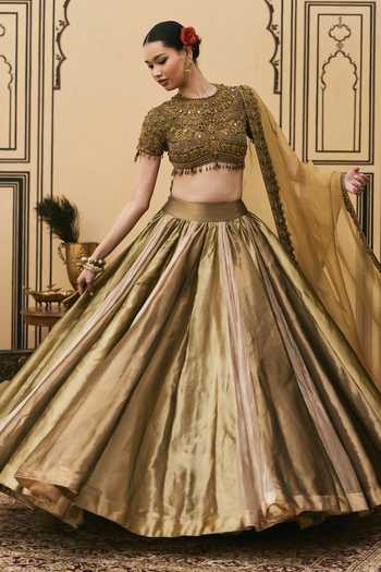 Itrh Rangoli Tissue Brocade Lehenga