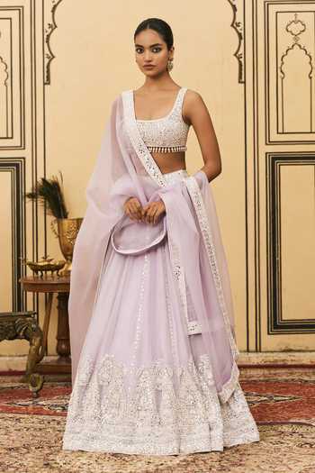 Itrh Baingani Embroidered Lehenga Set 